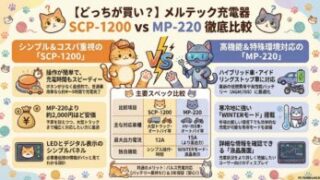 メルテック充電器scp-1200とmp-220の違いを比較！どっちがおすすめ？