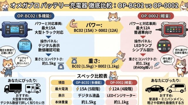 オメガプロop-bc02とOP-0002の違いを比較！どっちがおすすめ？