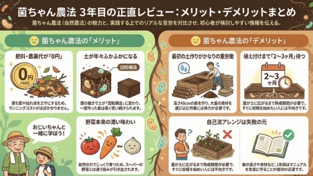 菌ちゃん農法やってみた！メリット・デメリットを正直レビュー【３年目】