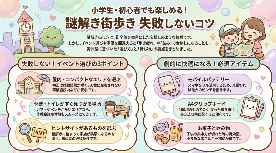 小学生と初心者の謎解き街歩き！東京・横浜のおすすめと失敗しないコツをレビュー