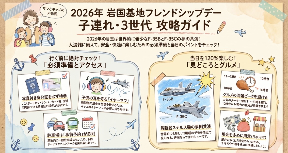 岩国基地フレンドシップデー2026の飛行展示やスケジュールは？食事グッズもレビューブログ