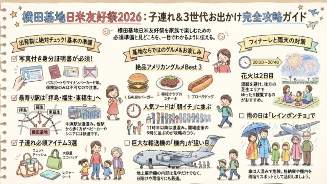 横田基地日米友好祭の飛行展示や花火の時間は？ステーキグルメやグッズ徹底解説！ブログ