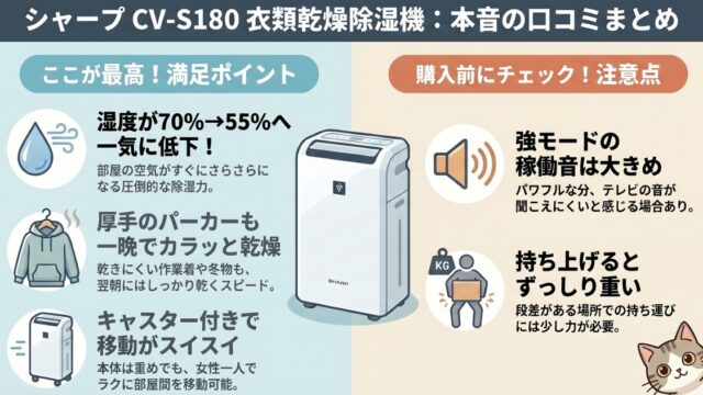 CV-S180の口コミ評価レビュー！乾燥スピードや音はうるさい？衣類乾燥除湿機