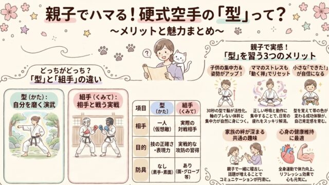 硬式空手の型って何？親子で入門したママが体験談と一緒に解説します