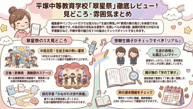 平塚中等教育学校の学園祭「翠星祭」徹底レビュー！見どころや口コミまとめ