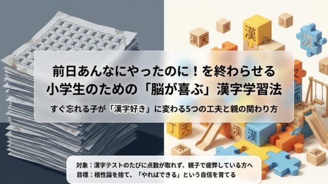 小学生の漢字の覚え方｜すぐ忘れる子が好きになった5つの工夫