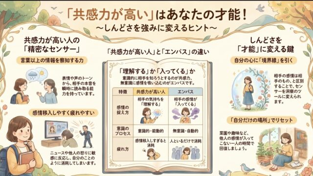 共感力が高い人とは？特徴10選・言い換え・エンパスとの違いをわかりやすく解説