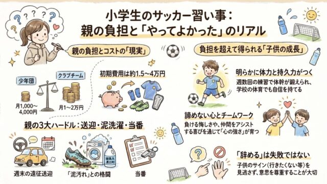 サッカー習い事って親大変すぎ？小学生ママが親の負担・辞めどきを本音でぶっちゃけます