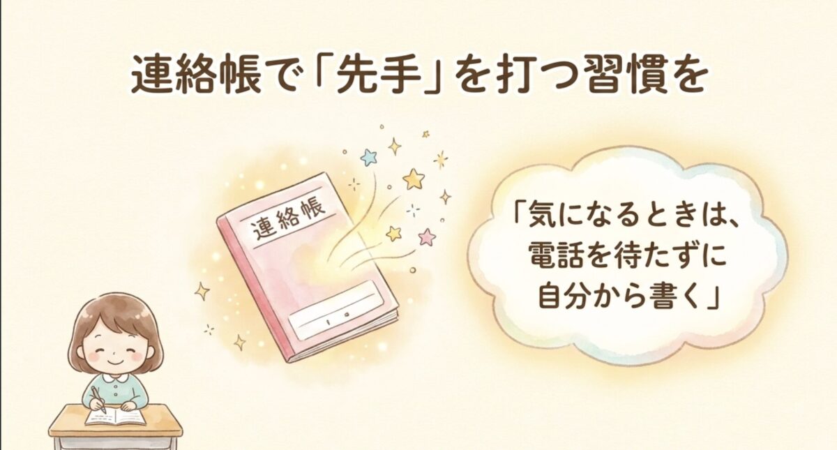 連絡帳で先手を打つ習慣、気になるときは電話を待たずに自分から書く