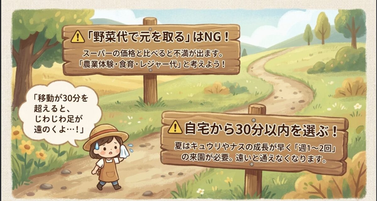 シェア畑で後悔しないためのチェックポイント