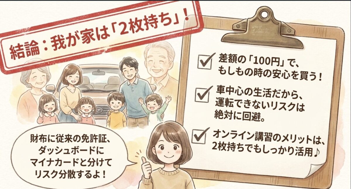 我が家の結論:マイナ免許証と従来の免許証の2枚持ち